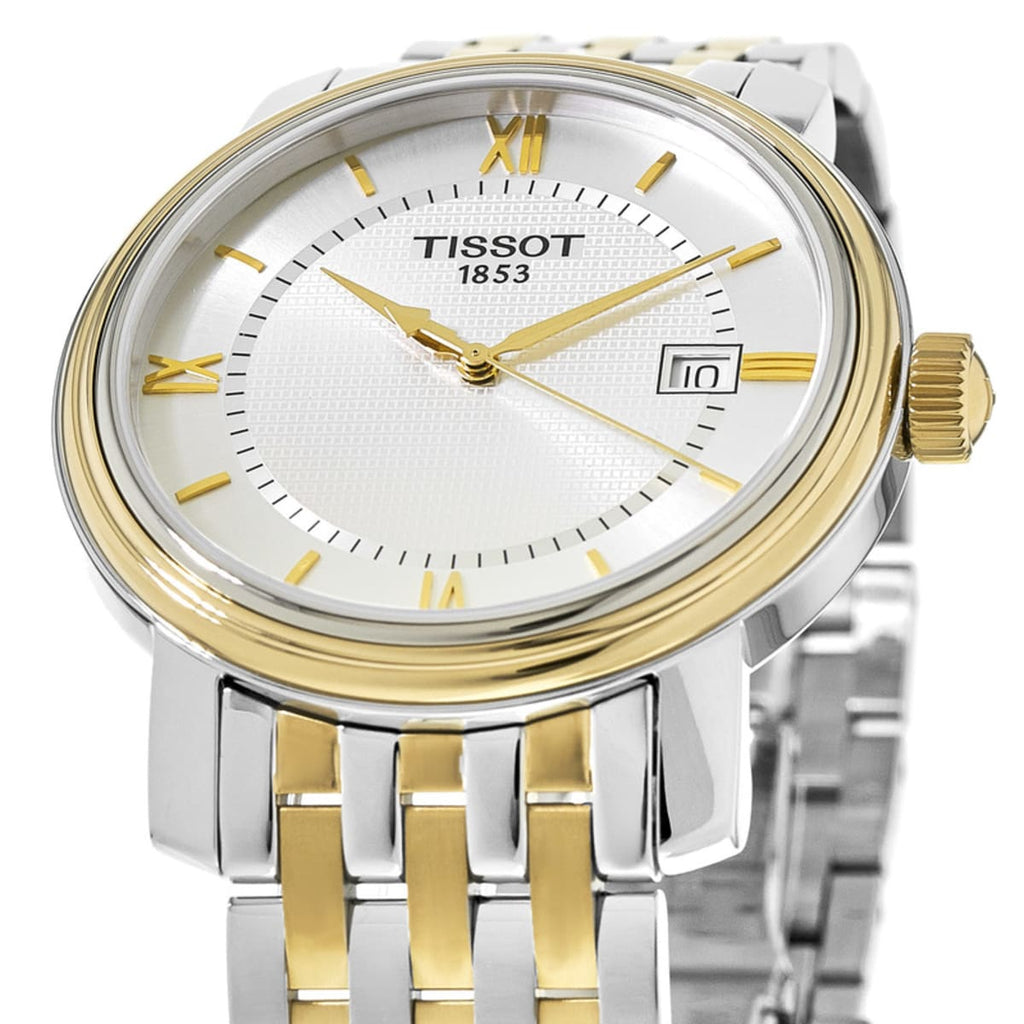 Tissot T Classic Bridgeport Silver Dial Two Tone Mesh Bracelet Watch For Men - T097.410.22.038.00 Buy Now By Tissot
