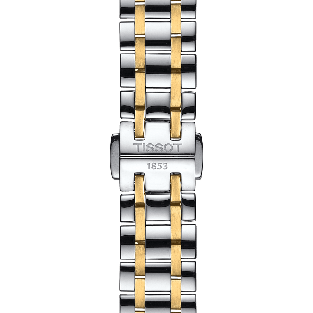 Tissot Chemin Des Tourelles Powermatic 80 Lady Mother of Pearl White Dial Two Tone Steel Strap Watch For Women - T099.207.22.118.00 Buy Now By Tissot