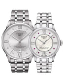 Tissot Chemin Des Tourelles Powermatic 80 Rubies Mother of Pearl Dial Silver Steel Strap Watch For Women - T099.207.11.113.00 Buy Now By Tissot
