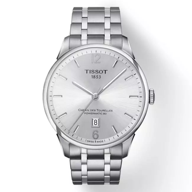 Tissot Chemin Des Tourelles Powermatic 80 Silver Dial Silver Steel Strap Watch For Men - T099.407.11.037.00 Buy Now By Tissot
