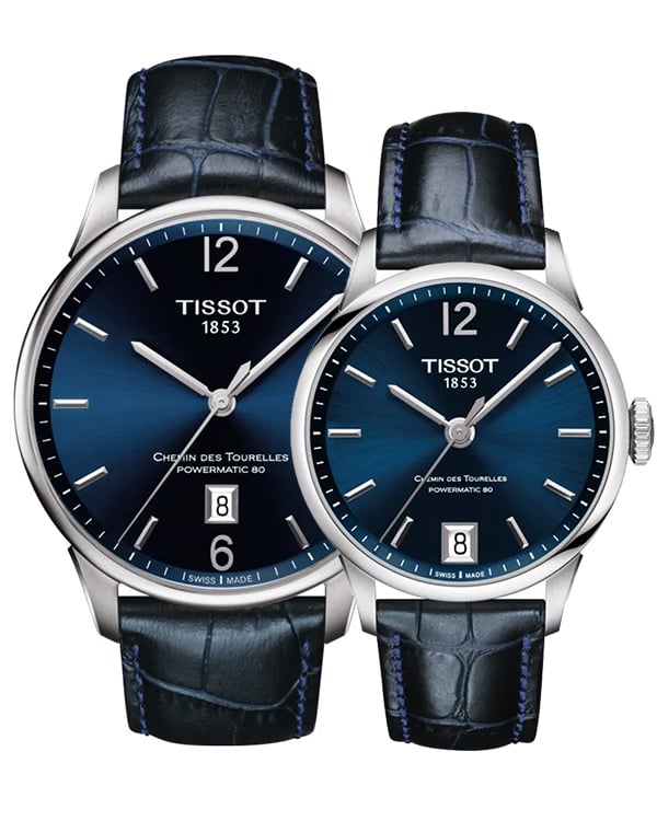 Tissot Chemin Des Tourelles Powermatic 80 Blue Dial Blue Leather Strap Watch for Men - T099.407.16.047.00 Buy Now By Tissot