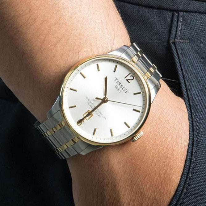 Tissot Chemin Des Tourelles Powermatic 80 Silver Dial Two Tone Steel Strap Watch For Men - T099.407.22.037.00 Buy Now By Tissot