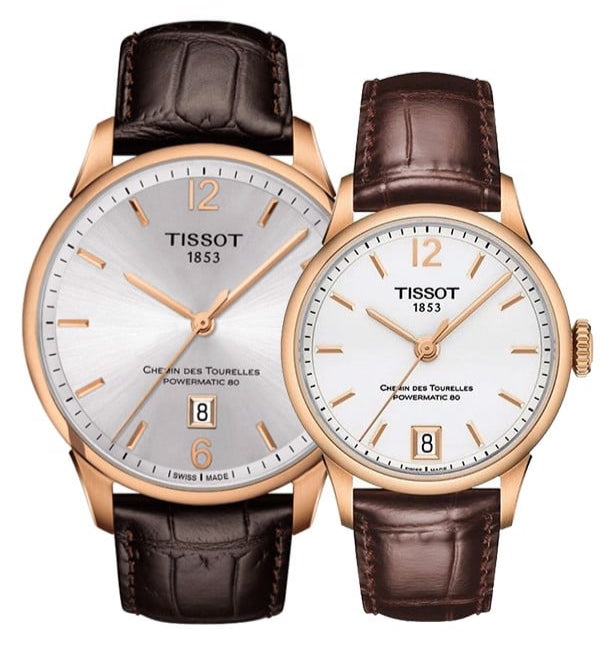 Tissot Chemin Des Tourelles Powermatic 80 Lady Silver Dial Brown Leather Strap Watch For Women - T099.207.36.037.00 Buy Now By Tissot
