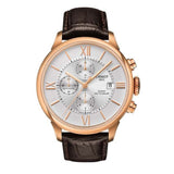 Tissot Des Tourelles Chronograph Silver Dial Brown Leather Strap Watch For Men - T099.427.36.038.00 Buy Now By Tissot