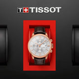 Tissot Des Tourelles Chronograph Silver Dial Brown Leather Strap Watch For Men - T099.427.36.038.00 Buy Now By Tissot