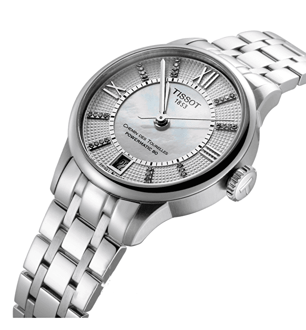Tissot Chemin Des Tourelles Powermatic 80 Helvetic Silver Dial Silver Steel Strap Watch For Women - T099.207.11.116.00 Buy Now By Tissot
