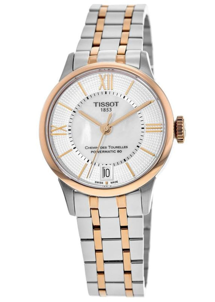 Tissot Chemin Des Tourelles Powermatic 80 Lady Silver Dial Two Tone Steel Strap Watch For Women - T099.207.22.118.02 Buy Now By Tissot