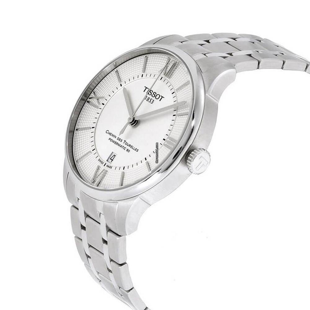 Tissot Chemin Des Tourelles Powermatic 80 Silver Dial Silver Steel Strap Watch For Men - T099.407.11.038.00 Buy Now By Tissot
