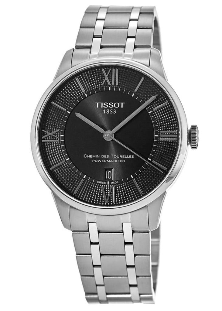 Tissot Chemin Des Tourelles Powermatic 80 Black Dial Silver Steel Strap Watch For Men - T099.407.11.058.00 Buy Now By Tissot