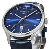 Tissot Chemin Des Tourelles Powermatic 80 Lady Blue Dial Blue Leather Strap Watch For Women - T099.207.16.047.00 Buy Now By Tissot
