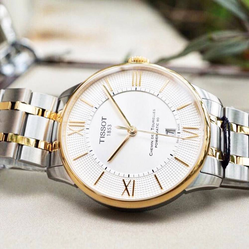 Tissot Chemin Des Tourelles Powermatic 80 Silver Dial Two Tone Steel Strap Watch For Men - T099.407.22.038.00 Buy Now By Tissot