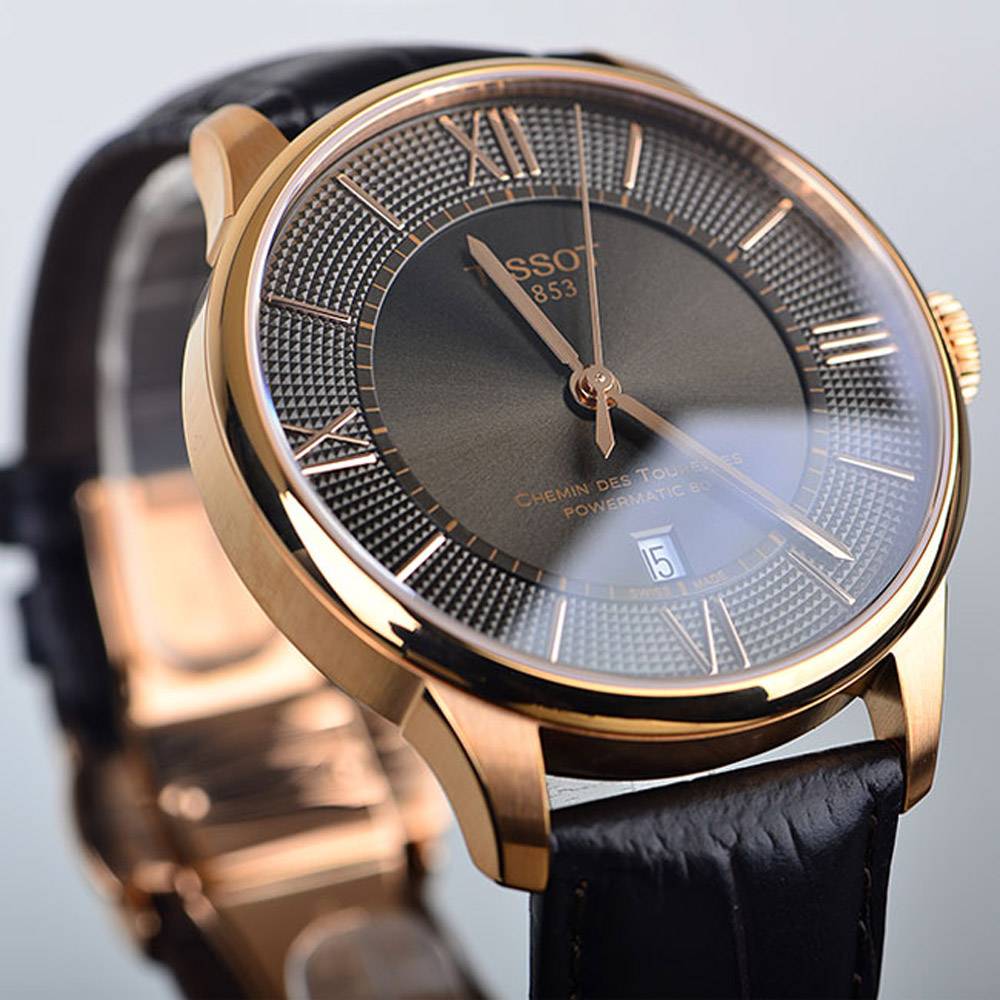 Tissot Chemin des Tourelles Powermatic 80 Brown Dial Brown Leather Strap Watch for Men - T099.407.36.448.00 Buy Now By Tissot