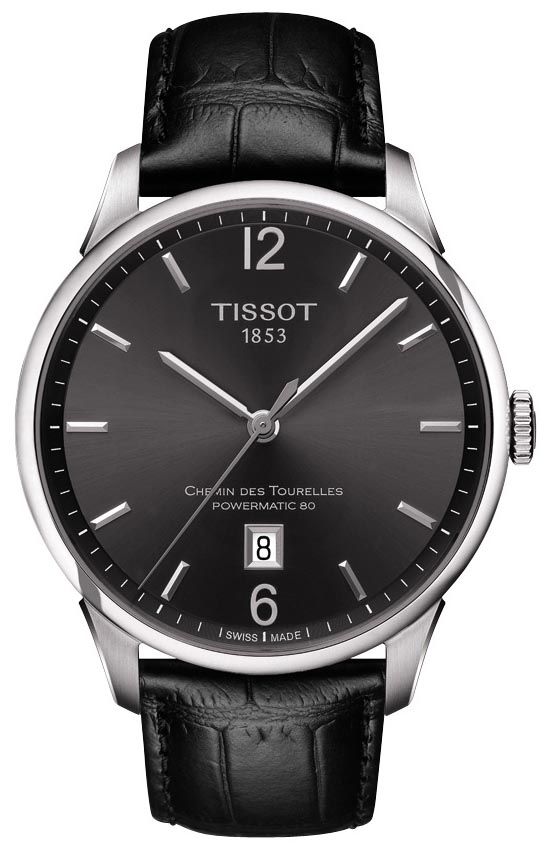 Tissot Chemin Des Tourelles Powermatic 80 Black Dial Black Leather Strap Watch For Men - T099.407.16.447.00 Buy Now By Tissot
