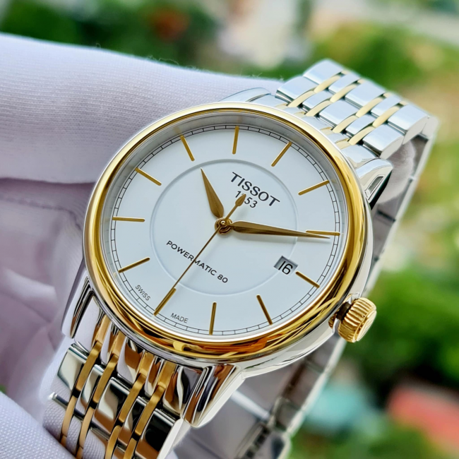 Tissot T Classic Carson Automatic White Dial Two Tone Steel Strap Watch for Men - T085.407.22.011.00 Buy Now By Tissot