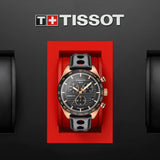 Tissot PRS 516 Chronograph Black Dial Black Leather Strap Watch For Men - T100.417.36.051.00 Buy Now By Tissot