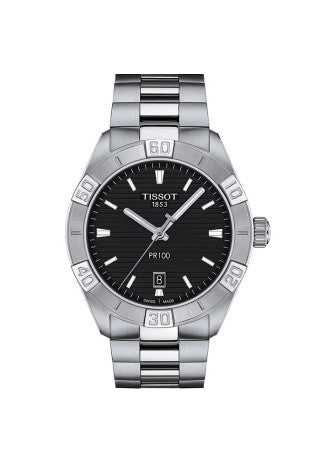 Tissot PR 100 Sport Quartz Black Dial Silver Steel Strap Watch For Men - T101.610.11.051.00 Buy Now By Tissot