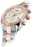 Tissot PR 100 Sport Chic Chronograph Diamonds Mother of Pearl Dial Two Tone Steel Strap Watch for Women - T101.917.22.116.00 Buy Now By Tissot