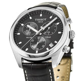 Tissot PR 100 Chronograph Black Dial Black Leather Strap Watch For Men - T101.417.16.051.00 Buy Now By Tissot