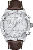 Tissot PR 100 Sport Quartz Chronograph Silver Dial Brown Leather Strap Watch For Men - T101.617.16.031.00 Buy Now By Tissot