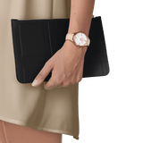 Tissot T Lady Bella Ora Round White Dial Beige Leather Strap Watch For Women - T103.210.36.018.00 Buy Now By Tissot