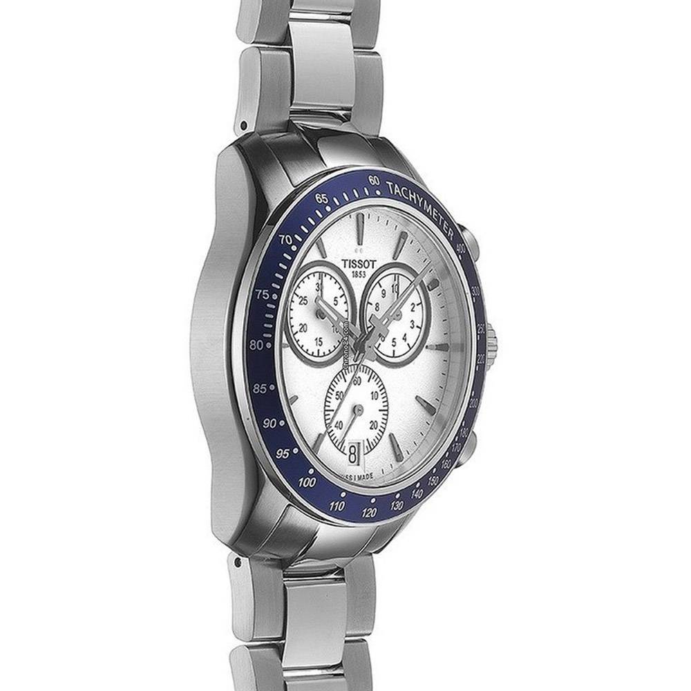 Tissot V8 Quartz T Sport Chronograph White Dial Silver Steel Strap Watch For Men - T106.417.11.031.00 Buy Now By Tissot