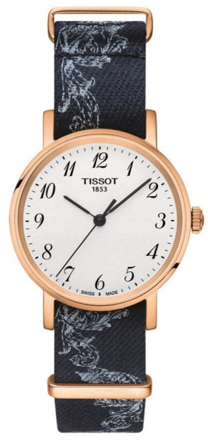 Tissot T Classic Everytime Small White Dial Blue NATO Strap Watch For Women - T109.210.38.032.00 Buy Now By Tissot