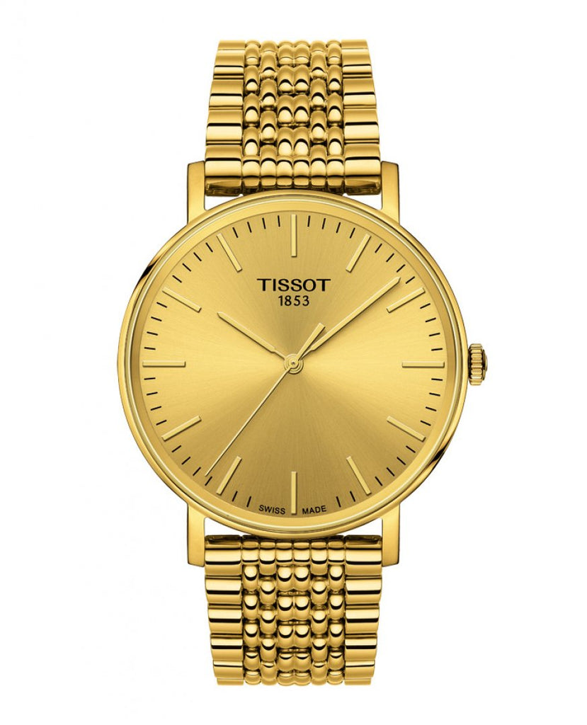 Tissot T Classic Everytime Desire Small Gold Dial Gold Mesh Bracelet Watch For Women - T109.210.33.021.00 Buy Now By Tissot