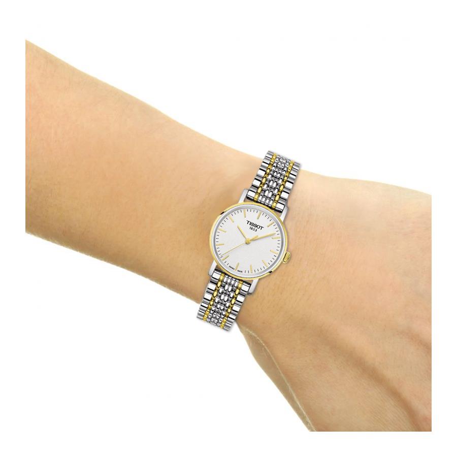 Tissot T Classic Everytime Small White Dial Two Tone Mesh Bracelet Watch For Women - T109.210.22.031.00 Buy Now By Tissot