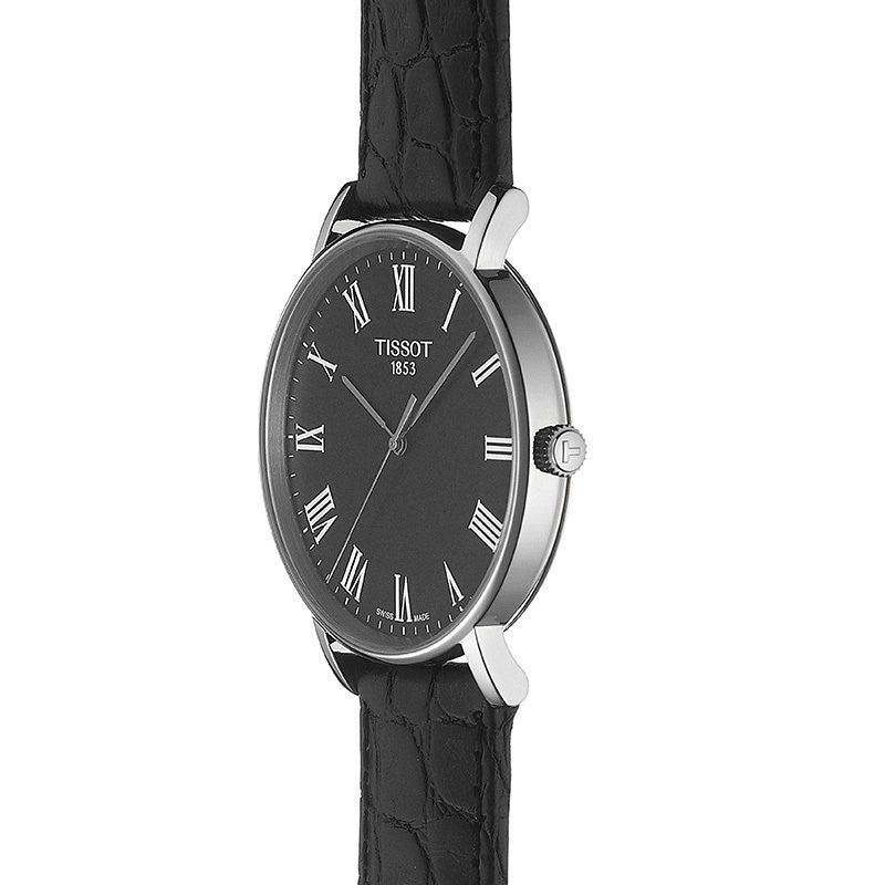 Tissot Everytime Medium Black Dial Black Leather Strap Watch For Men - T109.410.16.053.00 Buy Now By Tissot
