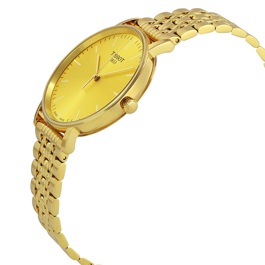 Tissot T Classic Everytime Medium Gold Dial Gold Mesh Bracelet Watch For Men - T109.410.33.021.00 Buy Now By Tissot