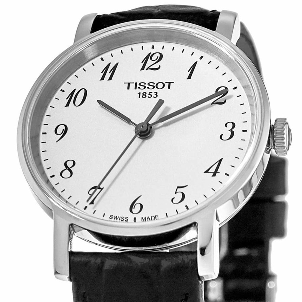Tissot Everytime Small White Dial Black Leather Strap Watch For Women - T109.210.16.032.00 Buy Now By Tissot