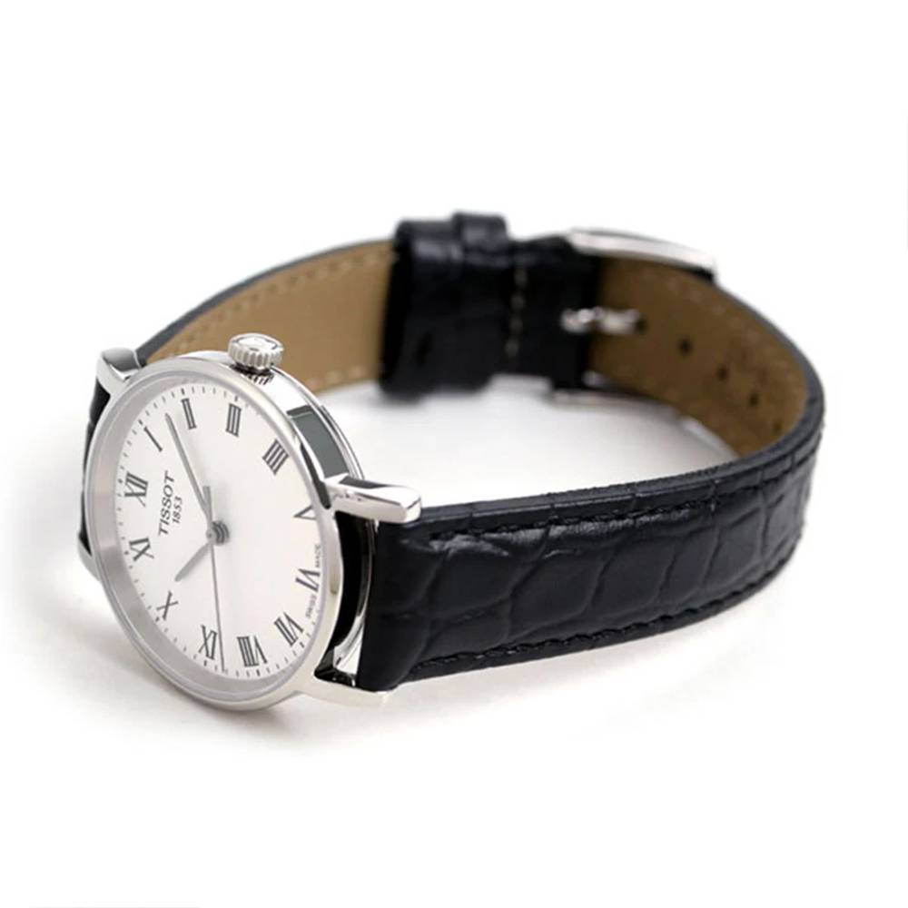 Tissot Everytime Small White Dial Black Leather Strap Watch For Women - T109.210.16.033.00 Buy Now By Tissot