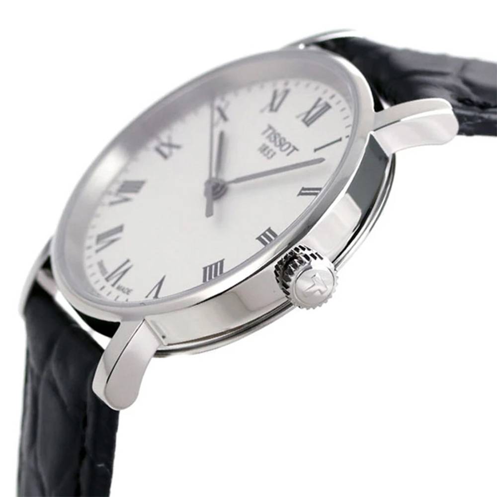 Tissot Everytime Small White Dial Black Leather Strap Watch For Women - T109.210.16.033.00 Buy Now By Tissot