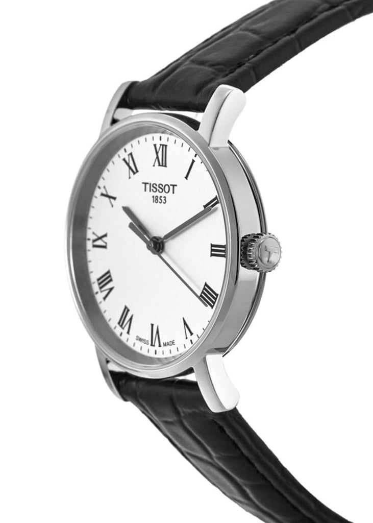 Tissot Everytime Small White Dial Black Leather Strap Watch For Women - T109.210.16.033.00 Buy Now By Tissot