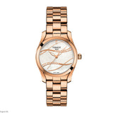 Tissot T Wave T Lady Mother of Pearl Dial Rose Gold Steel Strap Watch For Women - T112.210.33.111.00 Buy Now By Tissot