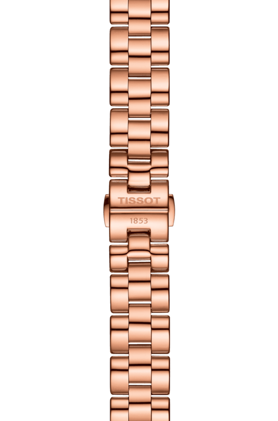 Tissot T Wave Cream Dial Rose Gold Steel Strap Watch For Women - T112.210.33.451.00 Buy Now By Tissot