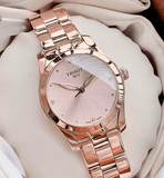 Tissot T Wave Rose Gold Dial Rose Gold Steel Strap Watch For Women - T112.210.33.456.00 Buy Now By Tissot