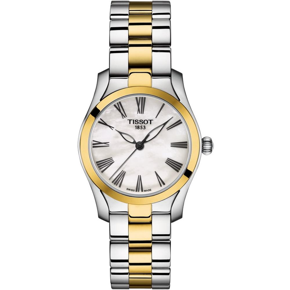 Tissot T Wave Lady White Mother of Pearl Dial Two Tone Steel Strap Watch For Women - T112. 210. 22. 113. 00 Buy Now By Tissot