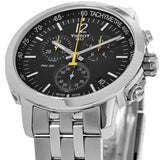 Tissot PRC 200 Chronograph Black Dial Silver Steel Strap Watch For Men - T114.417.11.057.00 Buy Now By Tissot