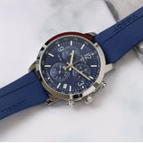 Tissot T Sport PRC 200 Chronograph Blue Rubber Strap Watch For Men - T114.417.17.047.00 Buy Now By Tissot