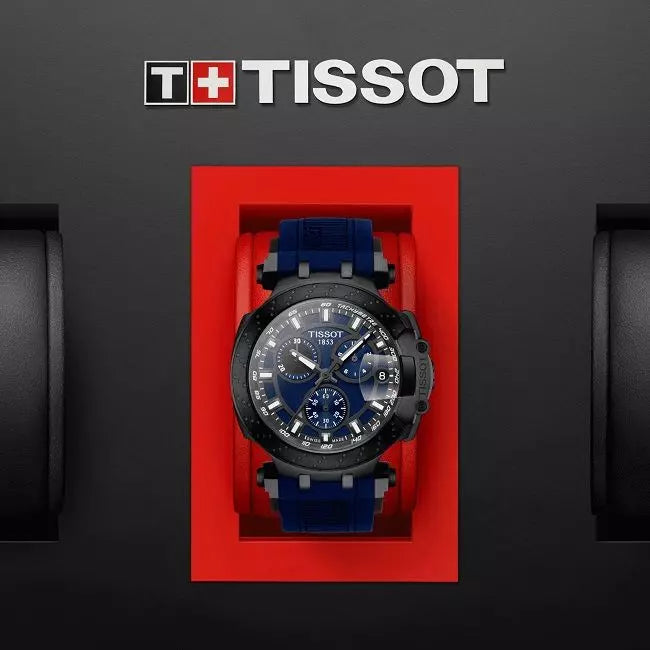 Tissot T Race Chronograph Blue Dial Blue Silicone Strap Watch For Men - T115.417.37.041.00 Buy Now By Tissot