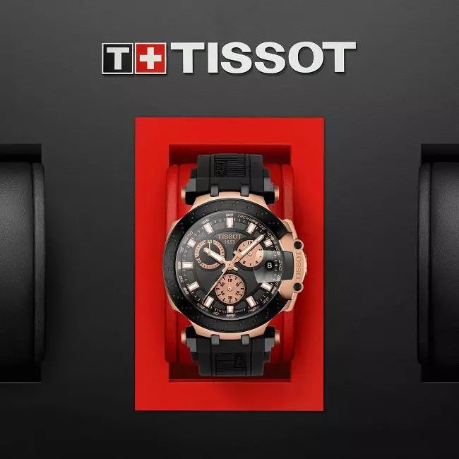 Tissot T Race Chronograph Black Dial Black Silicone Strap Watch For Men - T115.417.37.051.00 Buy Now By Tissot