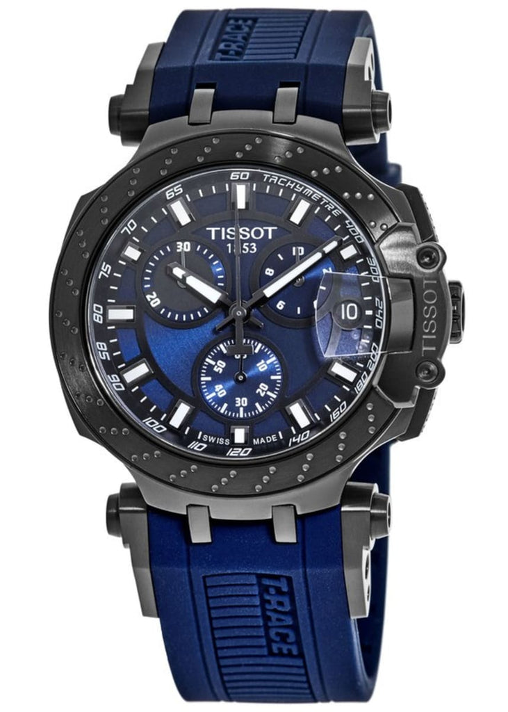 Tissot T Race Chronograph Blue Dial Blue Silicone Strap Watch For Men - T115.417.37.041.00 Buy Now By Tissot
