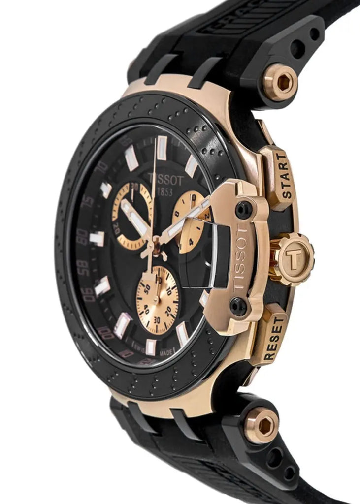 Tissot T Race Chronograph Black Dial Black Silicone Strap Watch For Men - T115.417.37.051.00 Buy Now By Tissot