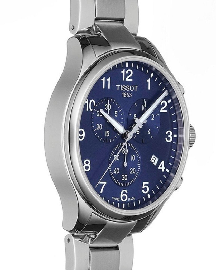 Tissot T Sport Chrono XL Classic Blue Dial Silver Steel Strap Watch For Men - T116.617.11.047.01 Buy Now By Tissot