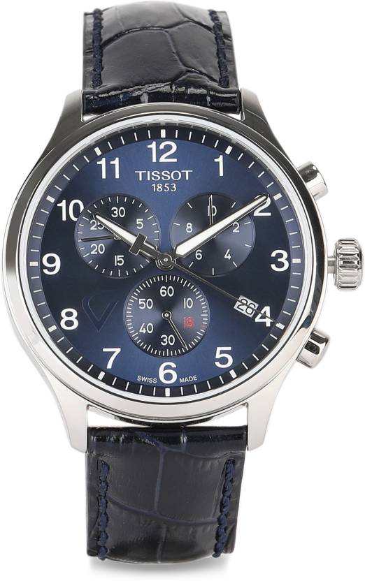 Tissot Chrono XL Viral Kohli Special Edition Blue Dial Blue Leather Strap Watch For Men - T116.617.16.047.01 Buy Now By Tissot