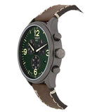 Tissot T Sport Chrono XL Green Dial Brown Leather Strap Watch For Men - T116.617.36.097.00 Buy Now By Tissot
