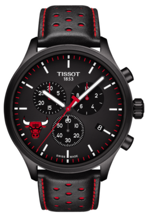 Tissot T Sport Chrono XL NBA Teams Special Chicago Bulls Edition Black Dial Black Leather Strap Watch for Men - T116.617.36.051.00 Buy Now By Tissot
