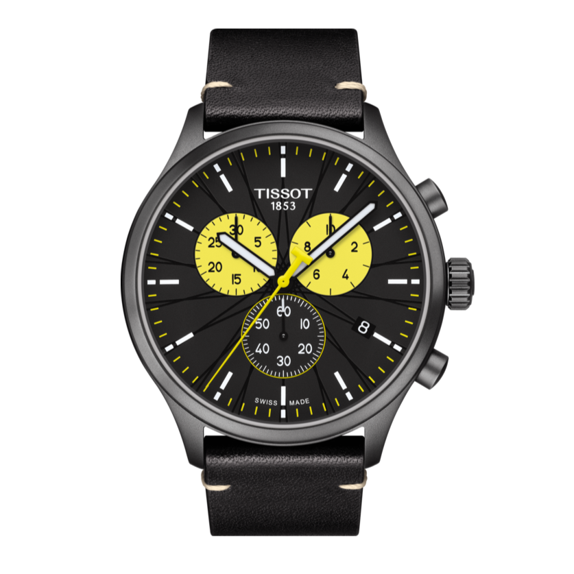 Tissot Chrono XL Tour De France Special Edition Black Dial Black Leather Strap Watch for Men - T116.617.36.051.11 Buy Now By Tissot