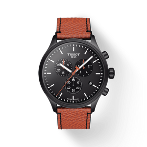 Tissot Chrono XL NBA Special Edition Black Dial Brown Leather Strap Watch for Men - T116.617.36.051.12 Buy Now By Tissot